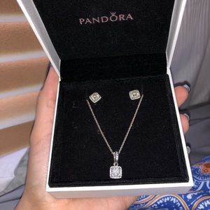 Pandora necklace and earring set